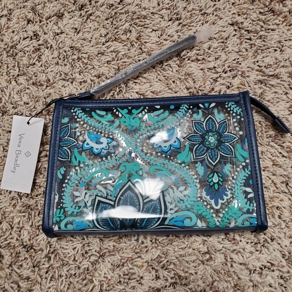 Vera Bradley Factory Style Clear Beach Wristlet NWT - Picture 5 of 7